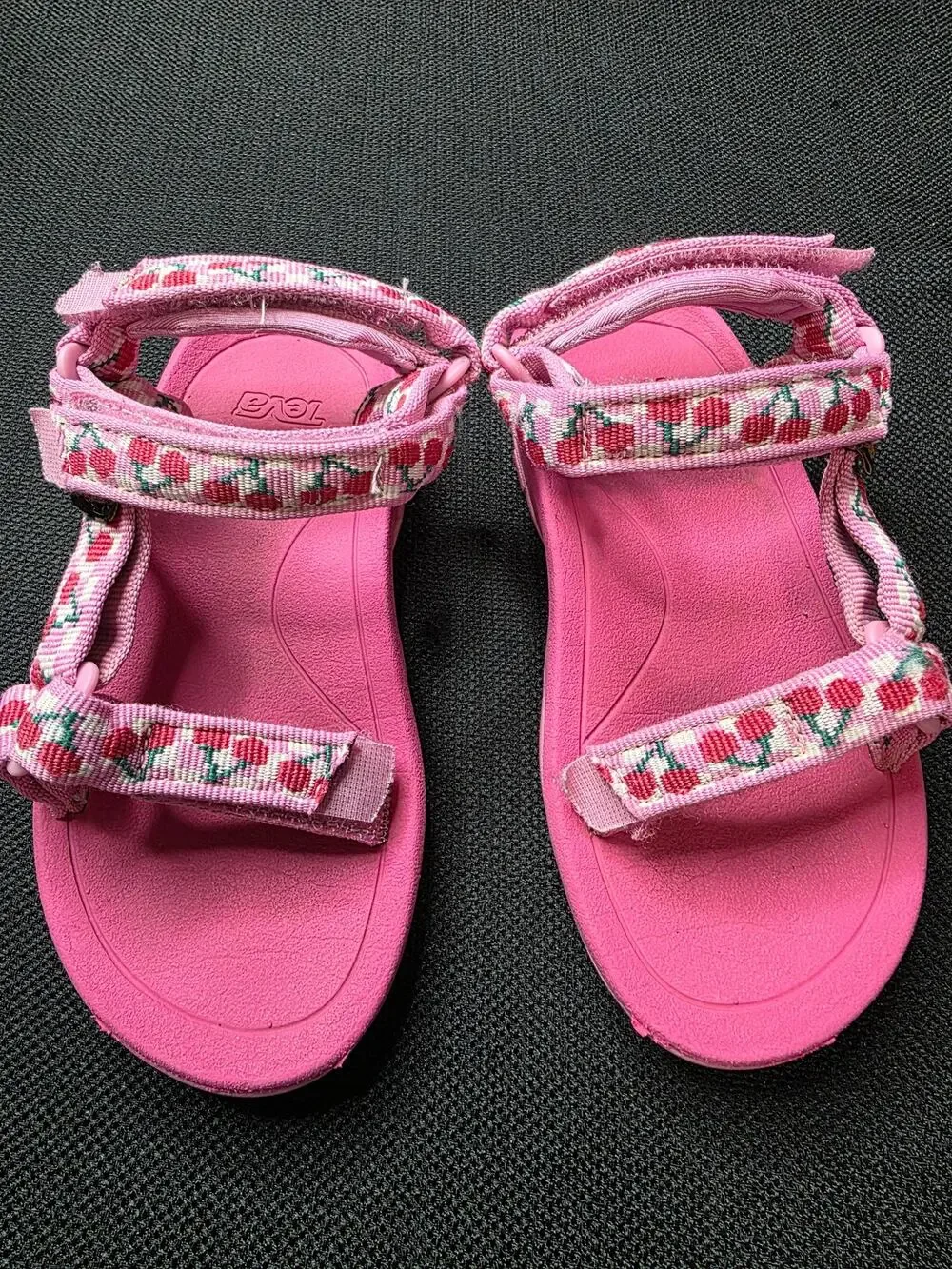 Teva Kids Pink Fruit Cherry Universal Strap Sandals Size 9